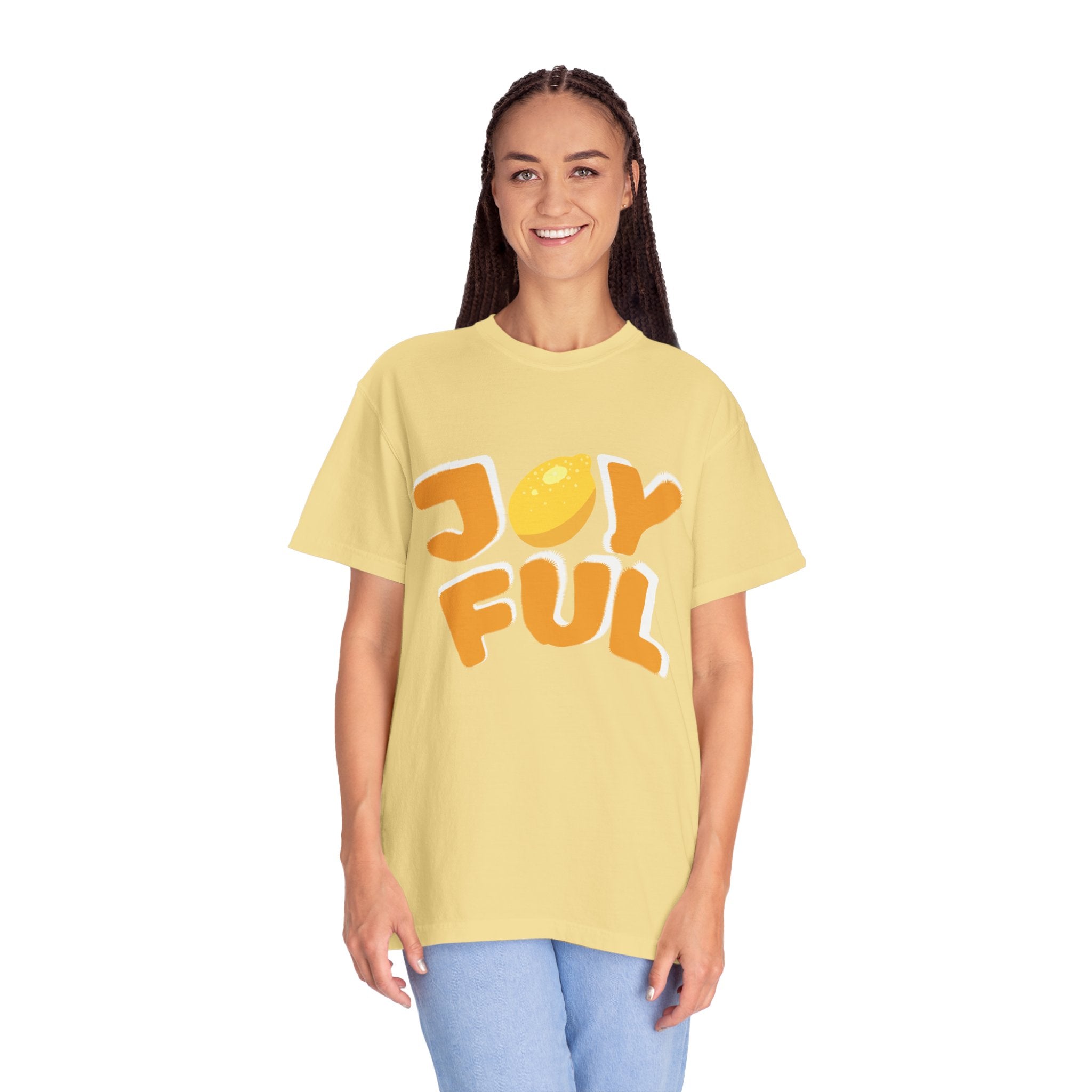 Joyful Lemon Unisex T-shirt, Casual Wear, Summer Gift, Birthday Present, Positive Vibes, Relaxed Fit