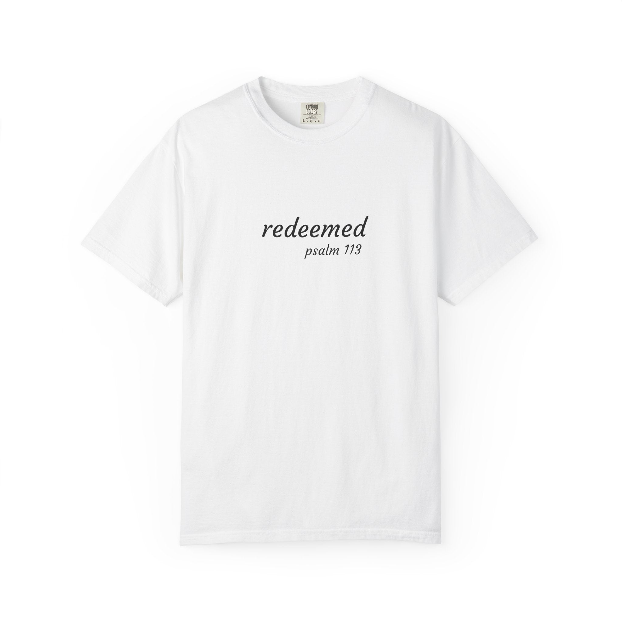 Garment-Dyed T-Shirt with 'Redeemed' Design, Inspirational Shirt, Faith-Based Apparel, Gift for Christians, Bible Verse Wear