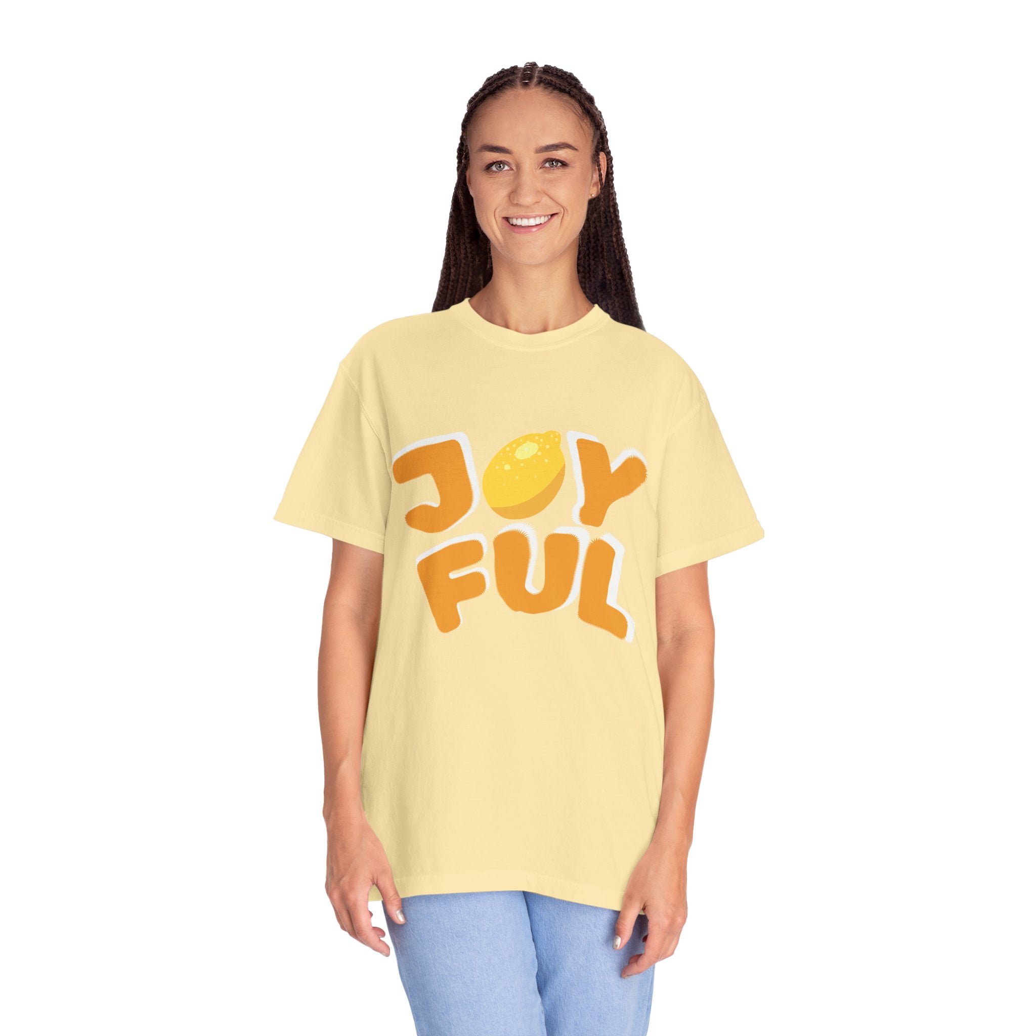 Joyful Lemon Unisex T-shirt, Casual Wear, Summer Gift, Birthday Present, Positive Vibes, Relaxed Fit