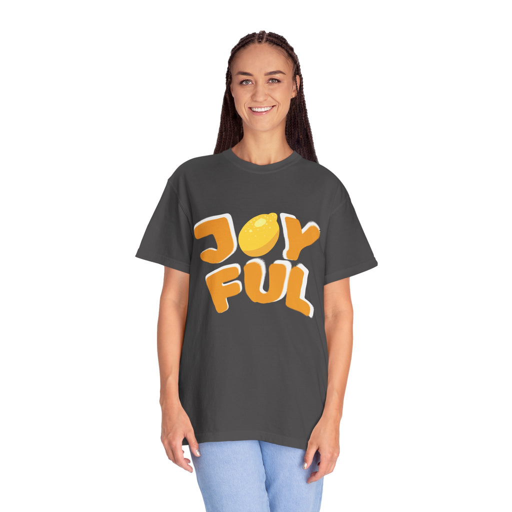 Joyful Lemon Unisex T-shirt, Casual Wear, Summer Gift, Birthday Present, Positive Vibes, Relaxed Fit