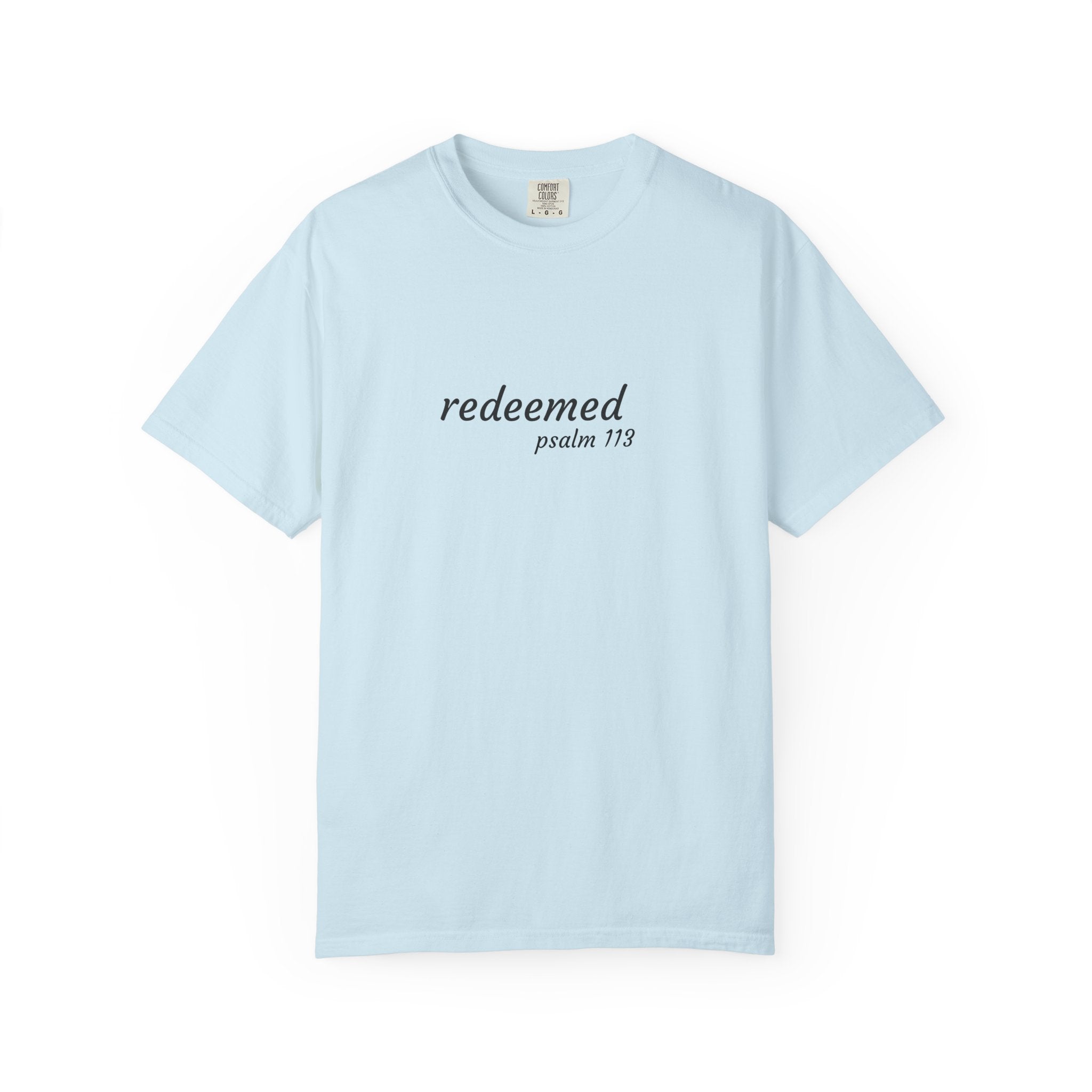 Garment-Dyed T-Shirt with 'Redeemed' Design, Inspirational Shirt, Faith-Based Apparel, Gift for Christians, Bible Verse Wear