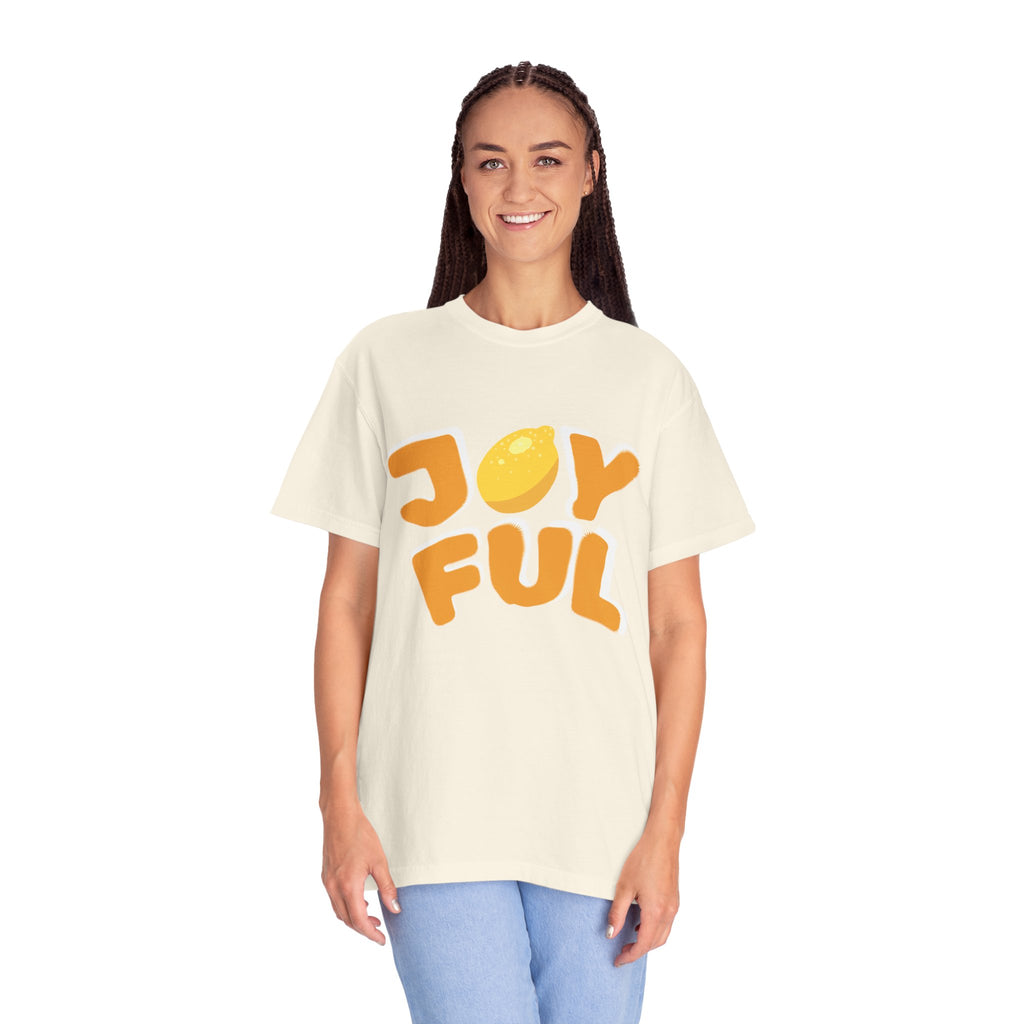 Joyful Lemon Unisex T-shirt, Casual Wear, Summer Gift, Birthday Present, Positive Vibes, Relaxed Fit