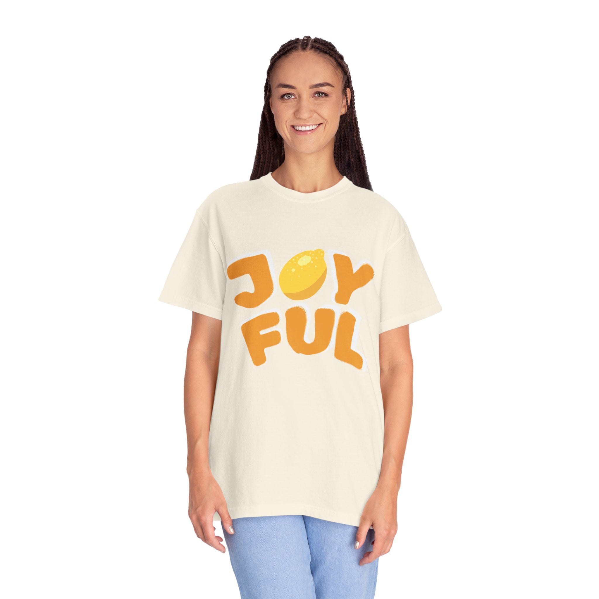 Joyful Lemon Unisex T-shirt, Casual Wear, Summer Gift, Birthday Present, Positive Vibes, Relaxed Fit