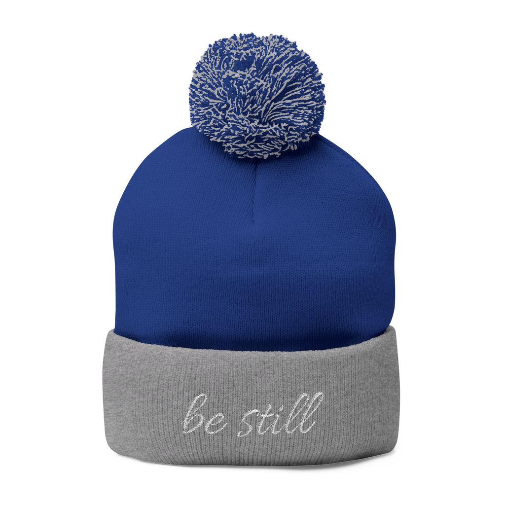 Be Still Christian Pom-Pom Knit Cap (Embroidery)