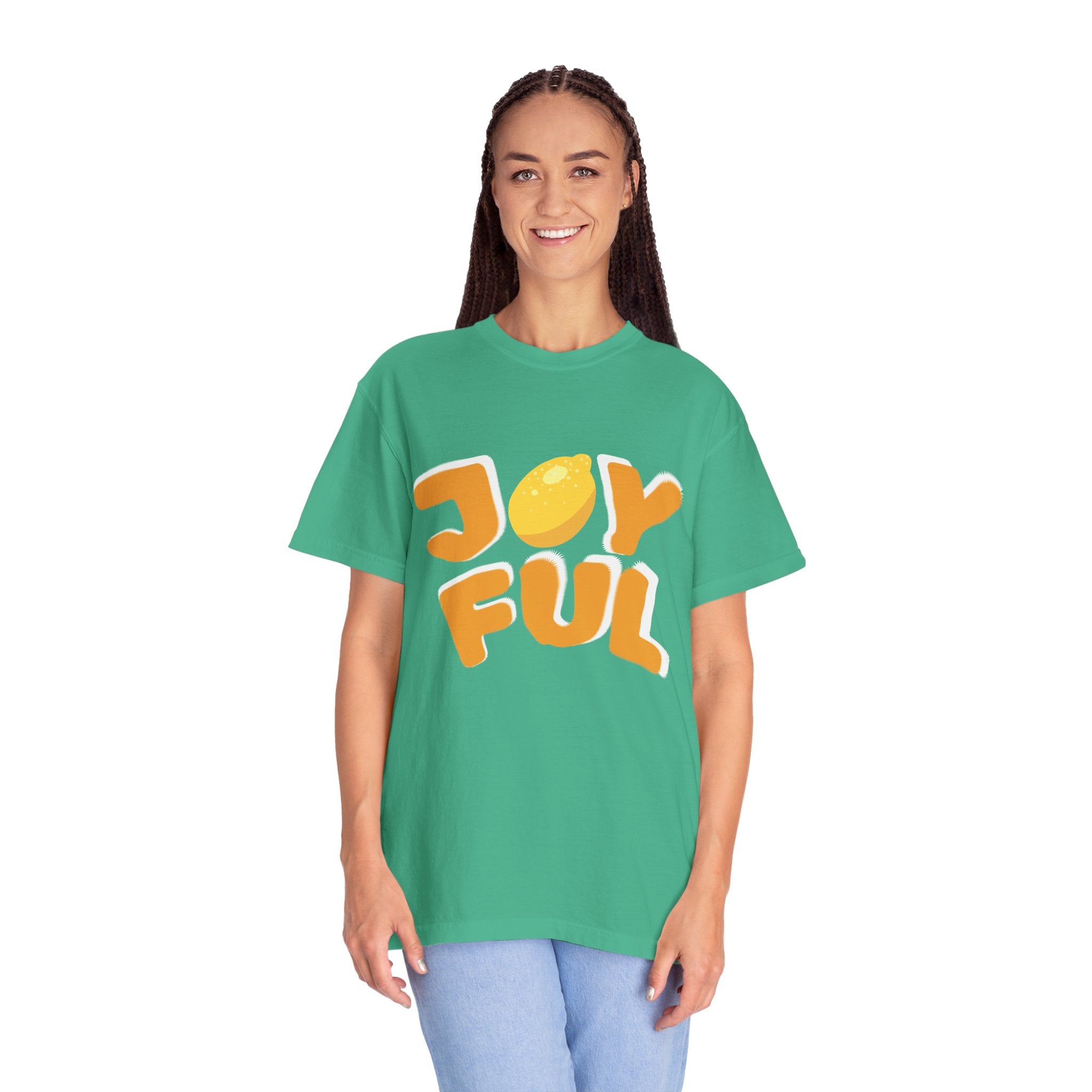 Joyful Lemon Unisex T-shirt, Casual Wear, Summer Gift, Birthday Present, Positive Vibes, Relaxed Fit