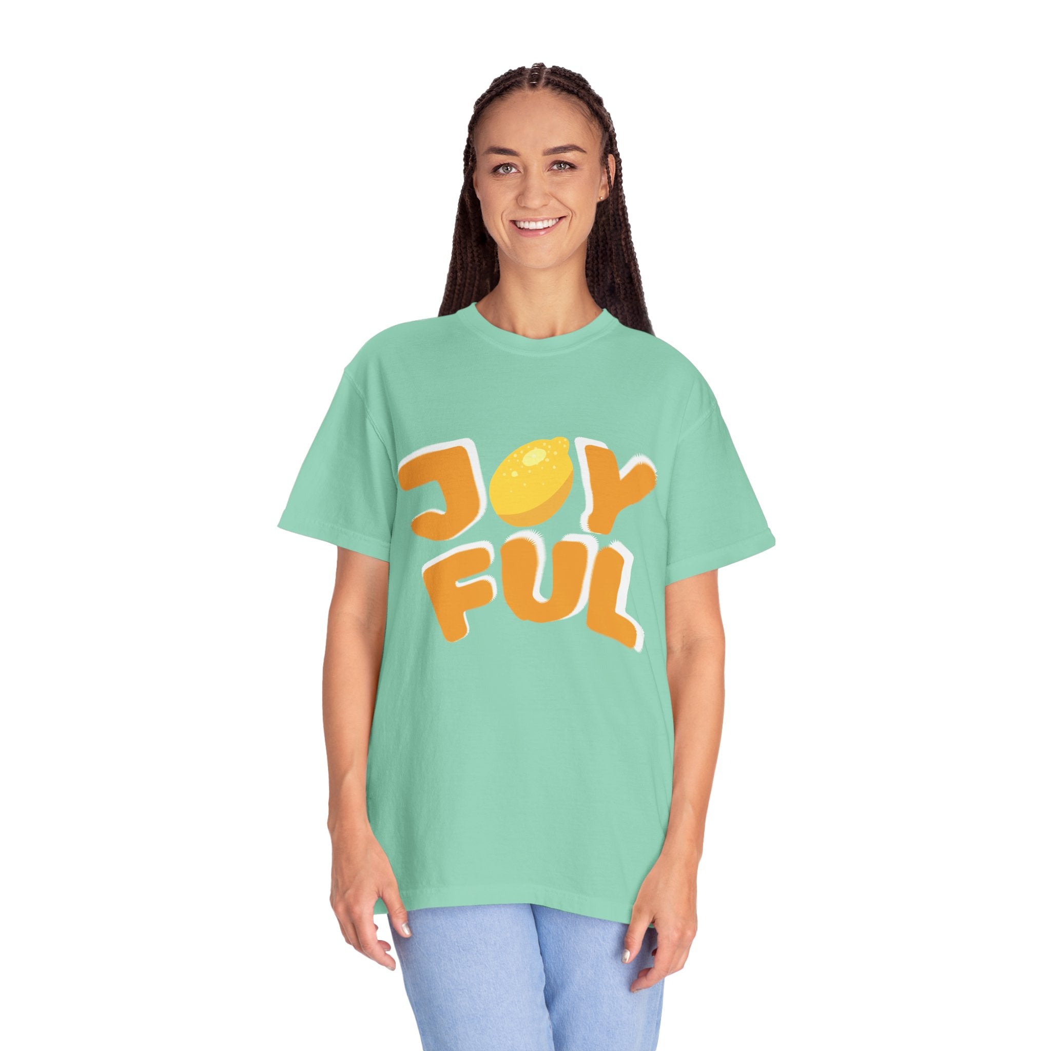 Joyful Lemon Unisex T-shirt, Casual Wear, Summer Gift, Birthday Present, Positive Vibes, Relaxed Fit