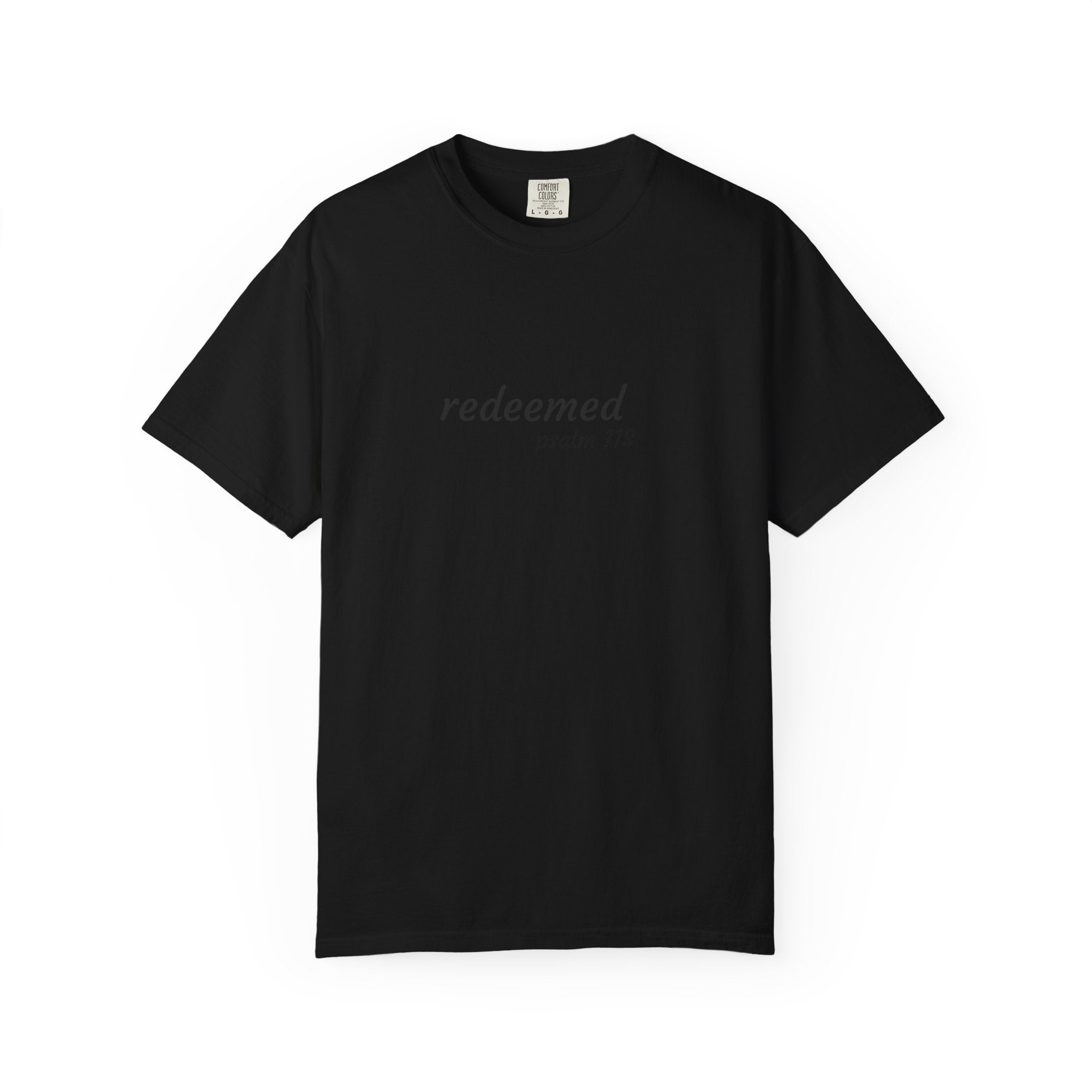 Garment-Dyed T-Shirt with 'Redeemed' Design, Inspirational Shirt, Faith-Based Apparel, Gift for Christians, Bible Verse Wear