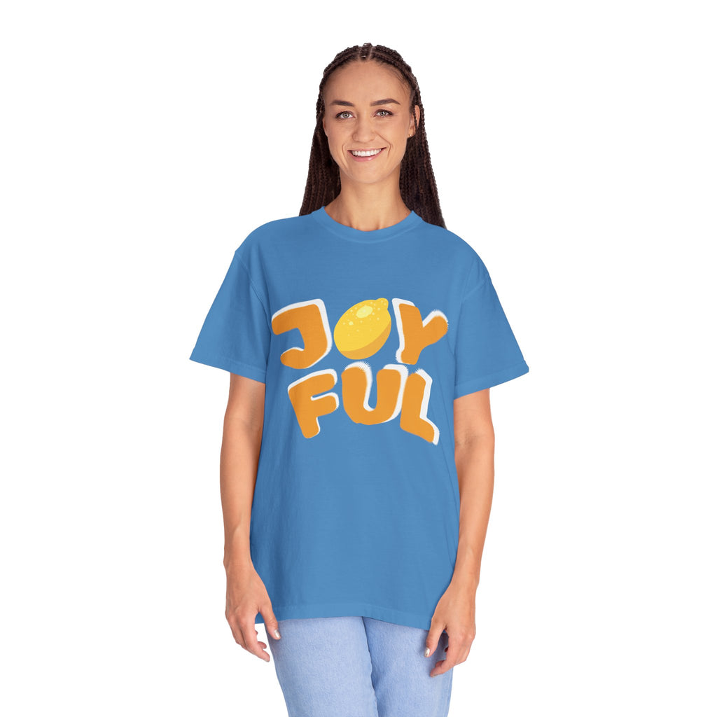 Joyful Lemon Unisex T-shirt, Casual Wear, Summer Gift, Birthday Present, Positive Vibes, Relaxed Fit