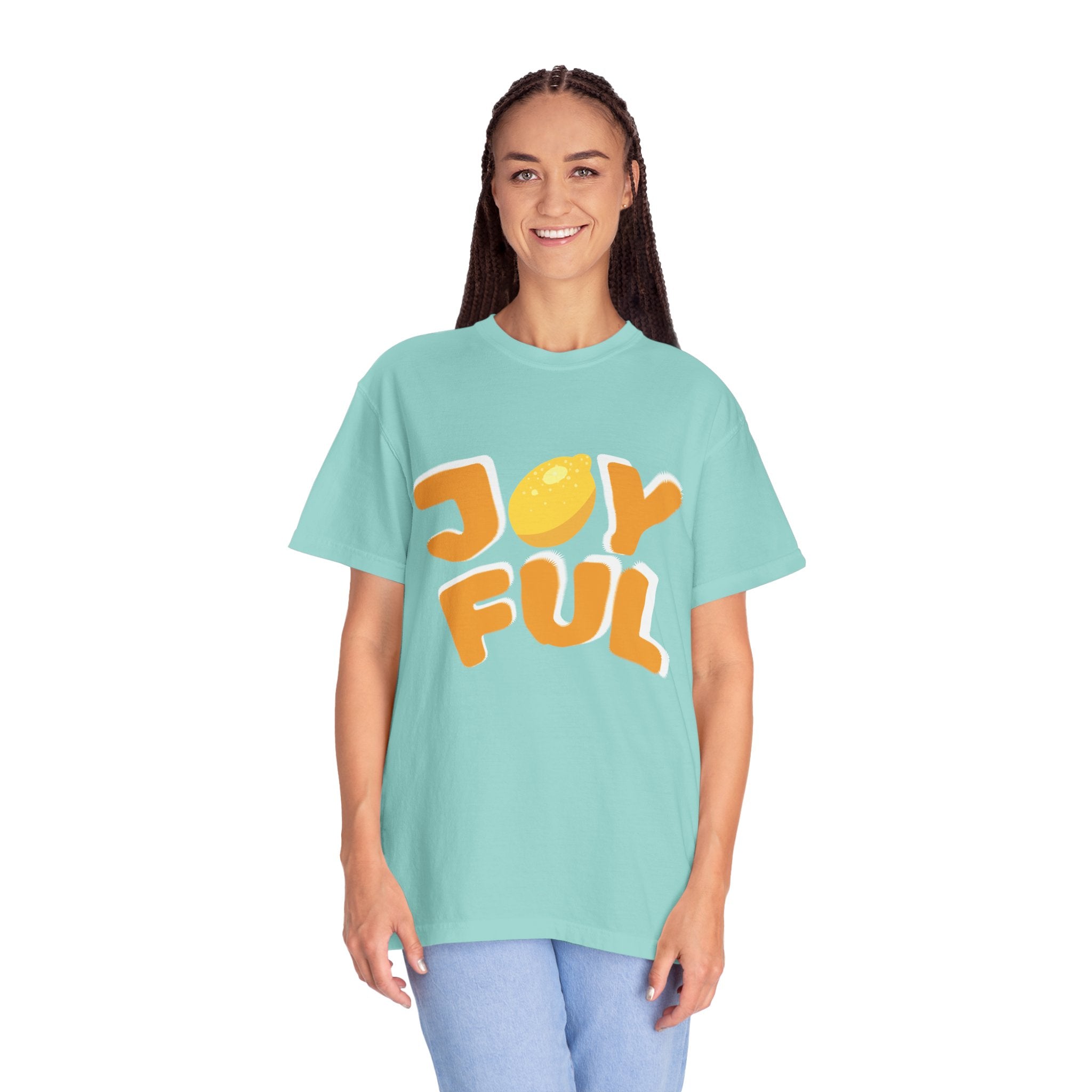 Joyful Lemon Unisex T-shirt, Casual Wear, Summer Gift, Birthday Present, Positive Vibes, Relaxed Fit
