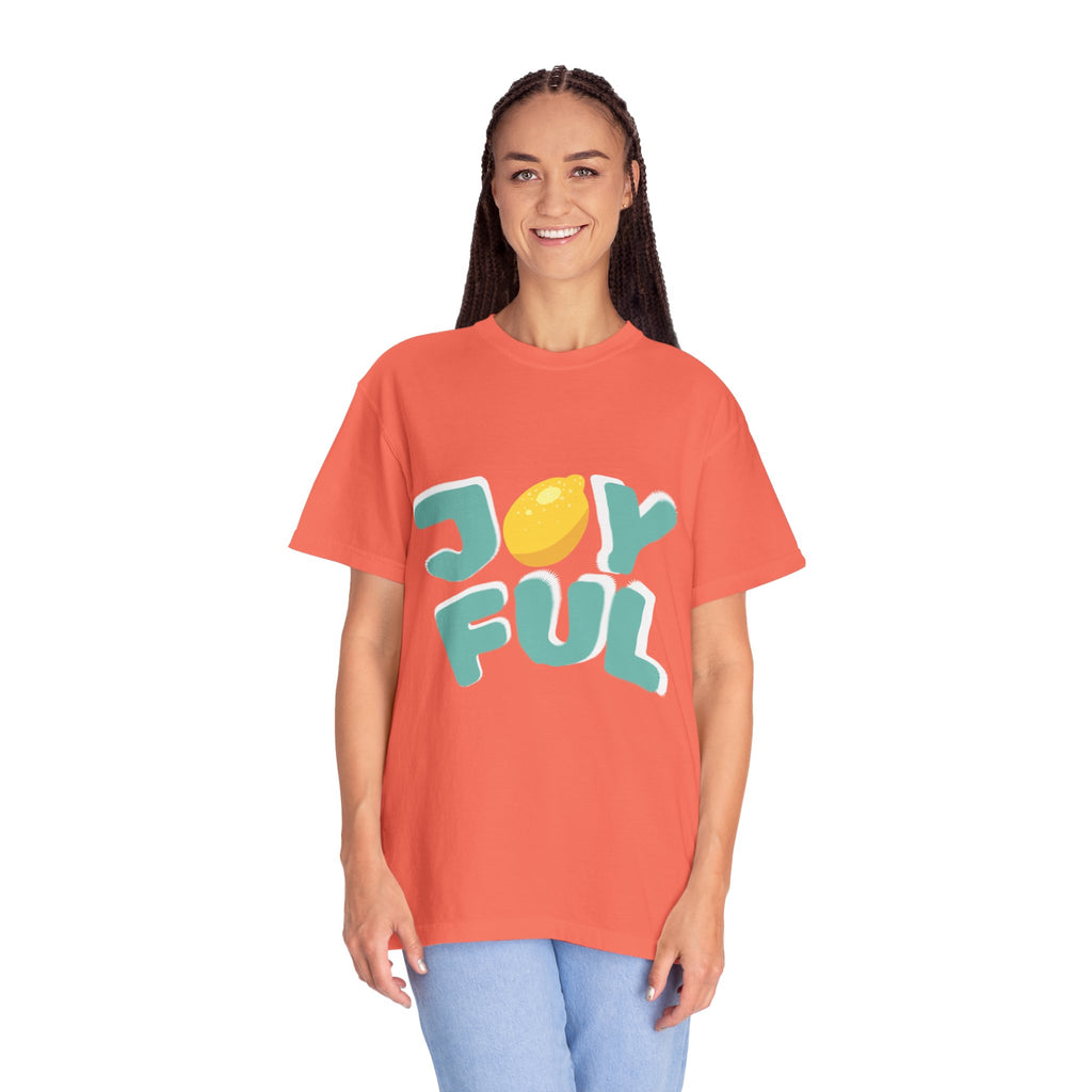 Joyful Lemon Unisex T-shirt, Casual Wear, Summer Gift, Birthday Present, Positive Vibes, Relaxed Fit