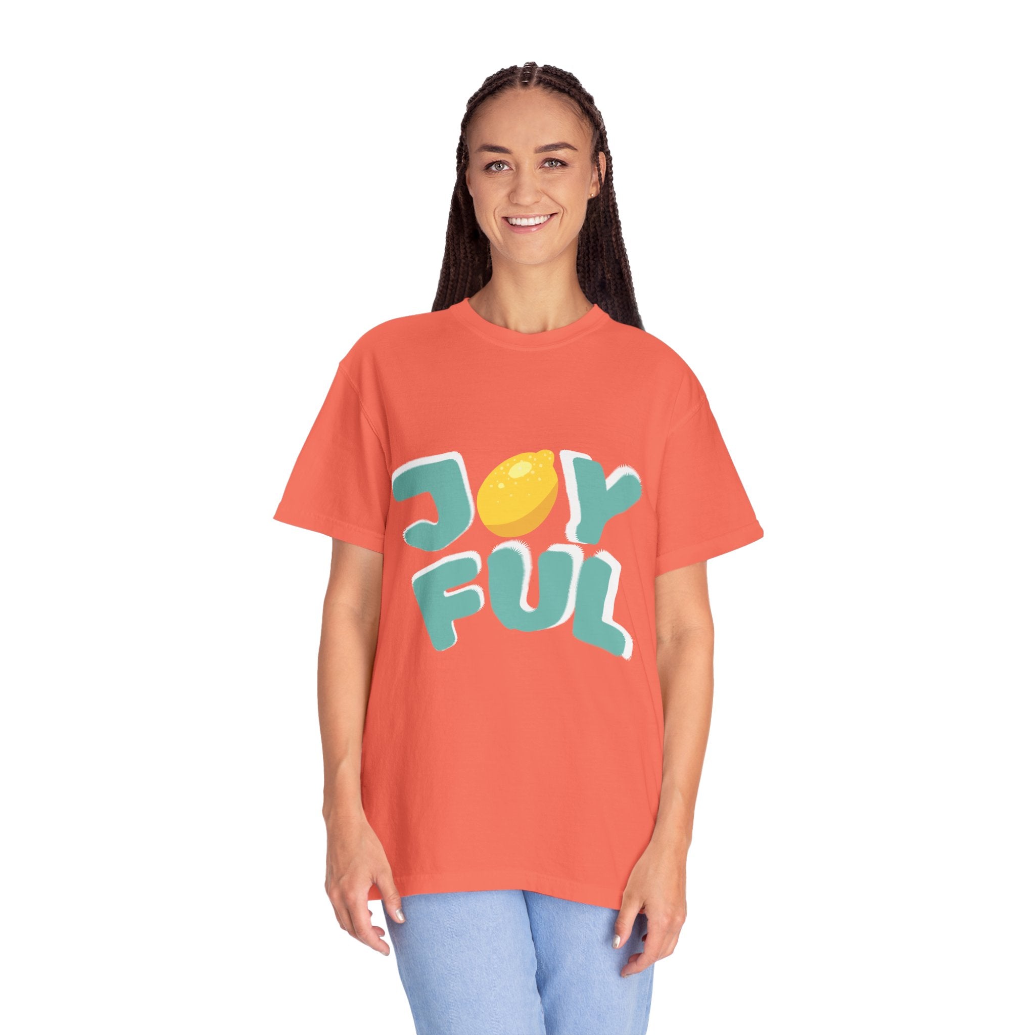 Joyful Lemon Unisex T-shirt, Casual Wear, Summer Gift, Birthday Present, Positive Vibes, Relaxed Fit