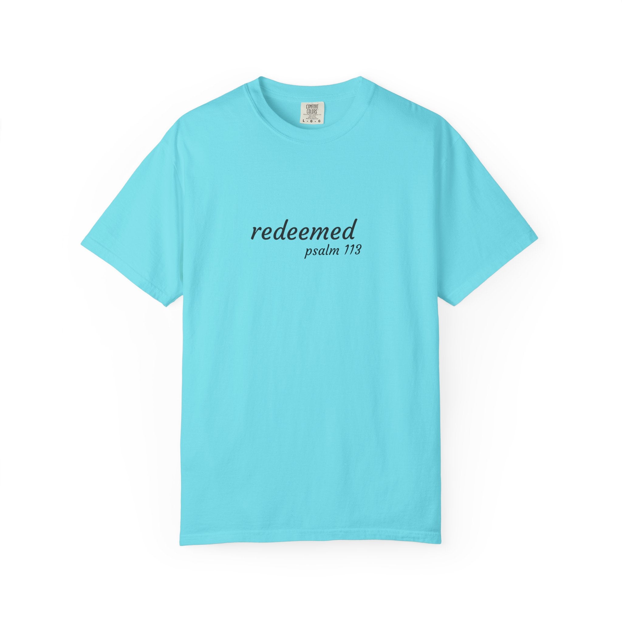 Garment-Dyed T-Shirt with 'Redeemed' Design, Inspirational Shirt, Faith-Based Apparel, Gift for Christians, Bible Verse Wear